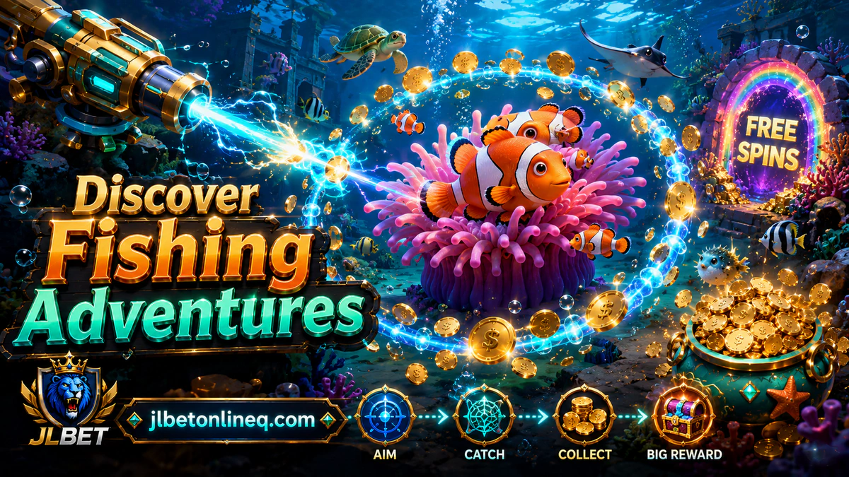 jlbet game download fishing scene with a marlin crossing sapphire water above a gold cannon reticle