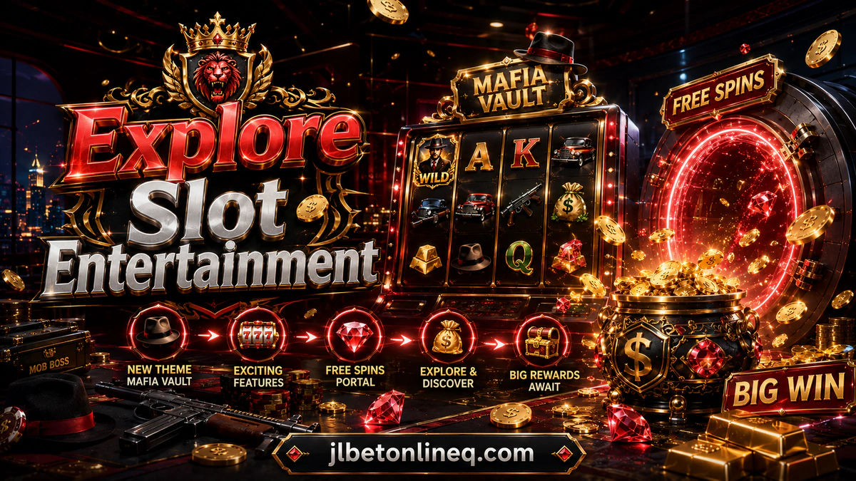 JLBET slot games cabinet scene with a gold crown and blue lucky seven glowing against dark sapphire reel space